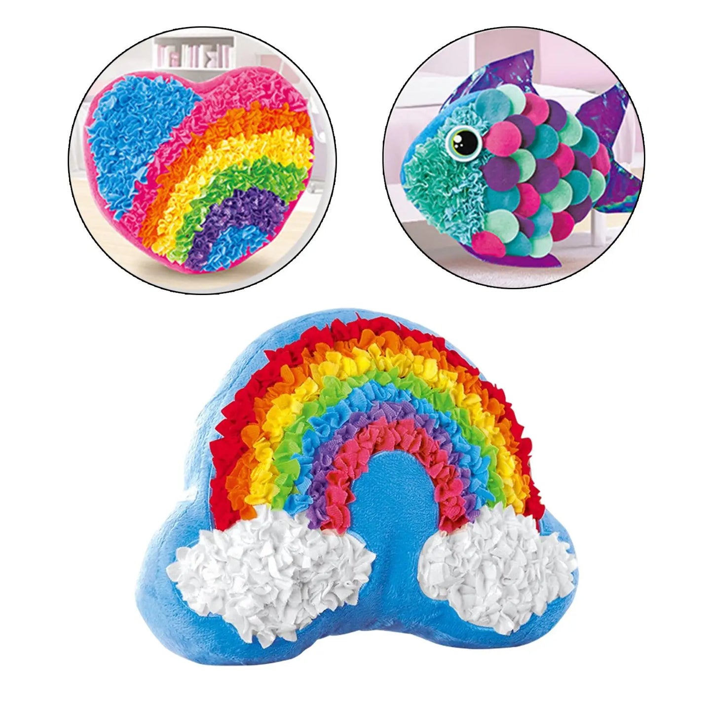 Lovely Plush Craft Pillow DIY Kits Art Crafts for Christmas Educational Toys