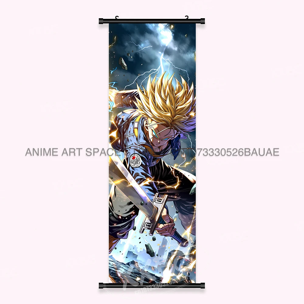 Dragon Ball Anime Wall Artwork Canvas Mural Scrolls Pictures Anime Character Son Goku Hanging Painting Poster Home Decoration