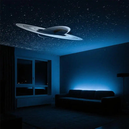 LED Starry Car Ambient Light USB Adjustable Focus Saturn Galaxy Large Range Projection Romantic Party Interior Decor Light