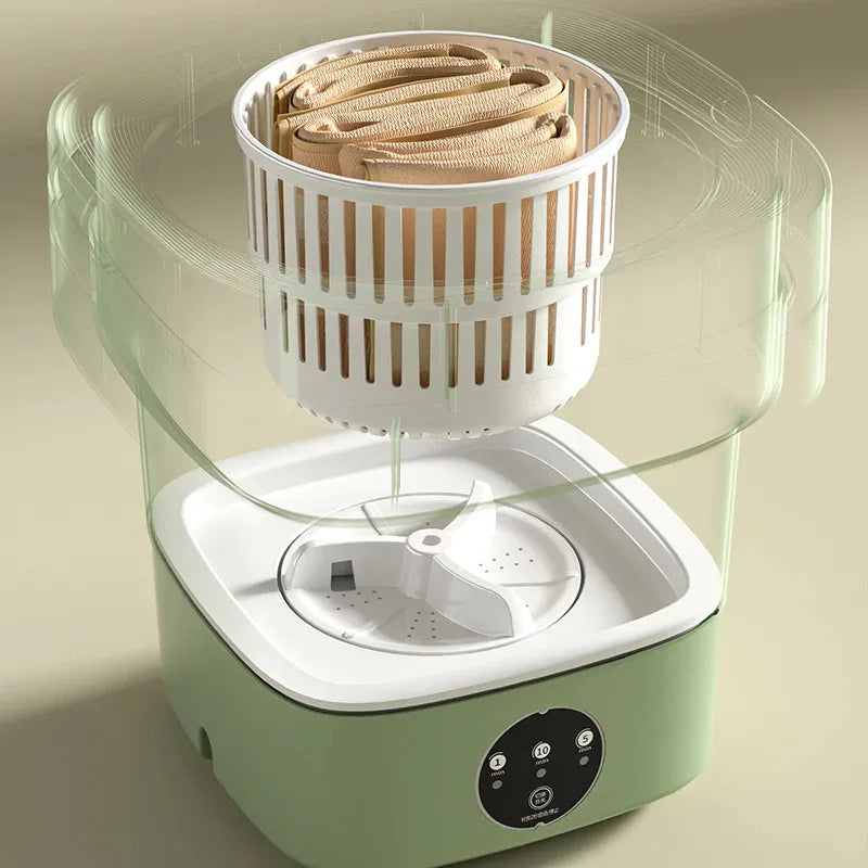 2026New Foldable Mini Washing Machine For Socks Underwear Panties Portable Mini Washing Machine Big Capacity  With Spinning Dry