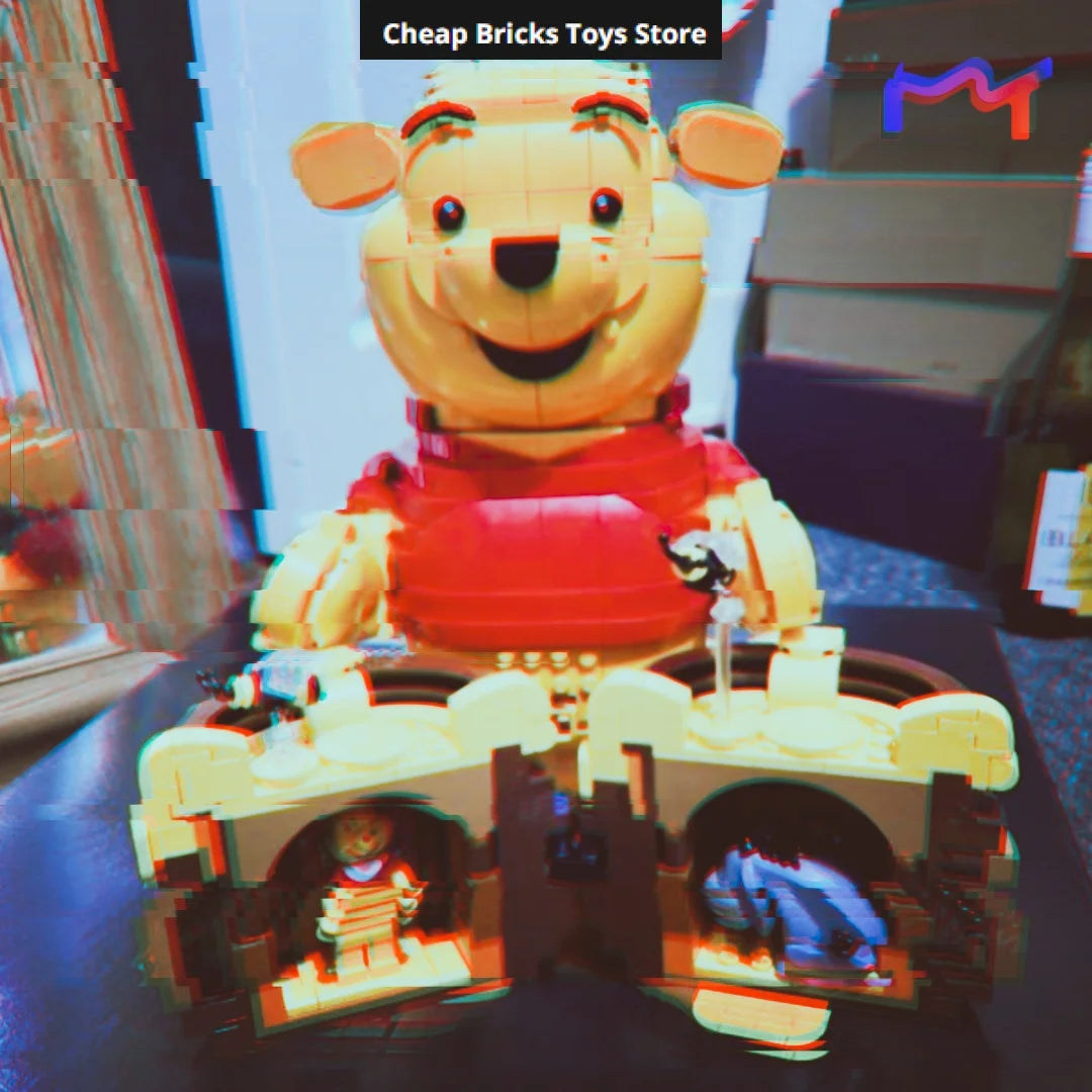 Compatible 1399pcs Model Birthday Movie Bear Bricks Building Blocks 100 YEARS Nostalgic Cartoon Classic Home Decor Adults Gifts