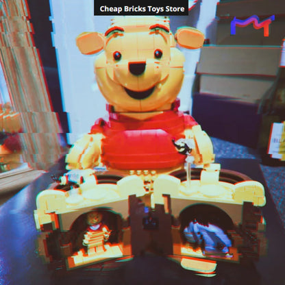 Compatible 1399pcs Model Birthday Movie Bear Bricks Building Blocks 100 YEARS Nostalgic Cartoon Classic Home Decor Adults Gifts