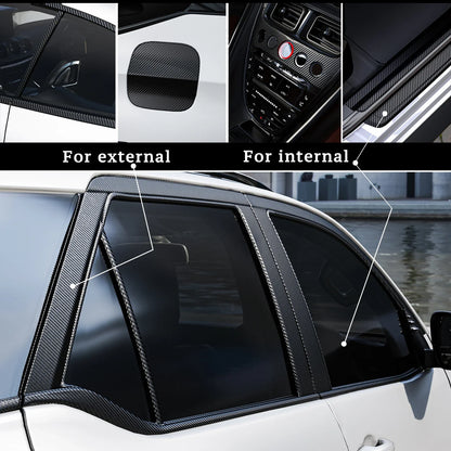 1-10m Nano Carbon Fiber Car 3D Tape Sticker Wrap Door Mirror Paste Protector Strip DIY Protection Film Waterproof Adhesive Vinyl