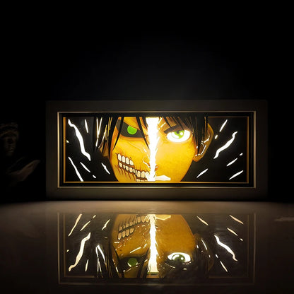 Anime Series Paper-Cut Light Room Bedroom Night Light Remote Control Colorful Light Box Atmosphere Light
