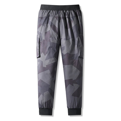 Autumn And Winter New Men'S Camouflage Casual Versatile Loose Outdoor Sports Trousers 90 White Duck Down Warm Down Pants