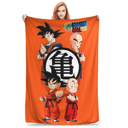 Dragon Ball Blanket Anime Goku Pattern Soft Throw Blankets for Bed Bedroom Quilt Air Conditioning Personalised Warm Bedspread