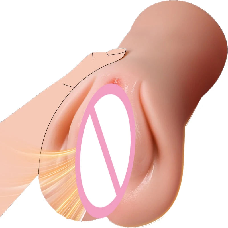 Silicone Masturbation Cup Realistic Artificial Vagina Male Masturbator Portable Pocket Pussy 3D Hip Model Adult Sex Toys for Men