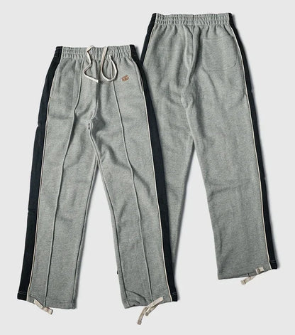 Non Stock 80s Old School Style Two-Tone Sweatpants Mens Cotton Jogging Trousers Streetwear Tracksuits