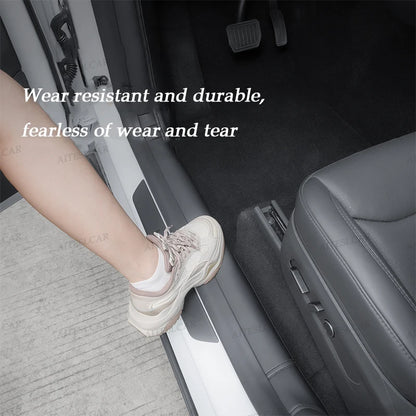 For Tesla Model Y L Launch 2025 2026+ Back Seat Cover 2PCS Leather Protector Wear-Resistant Kick Seatback Mats Accessories