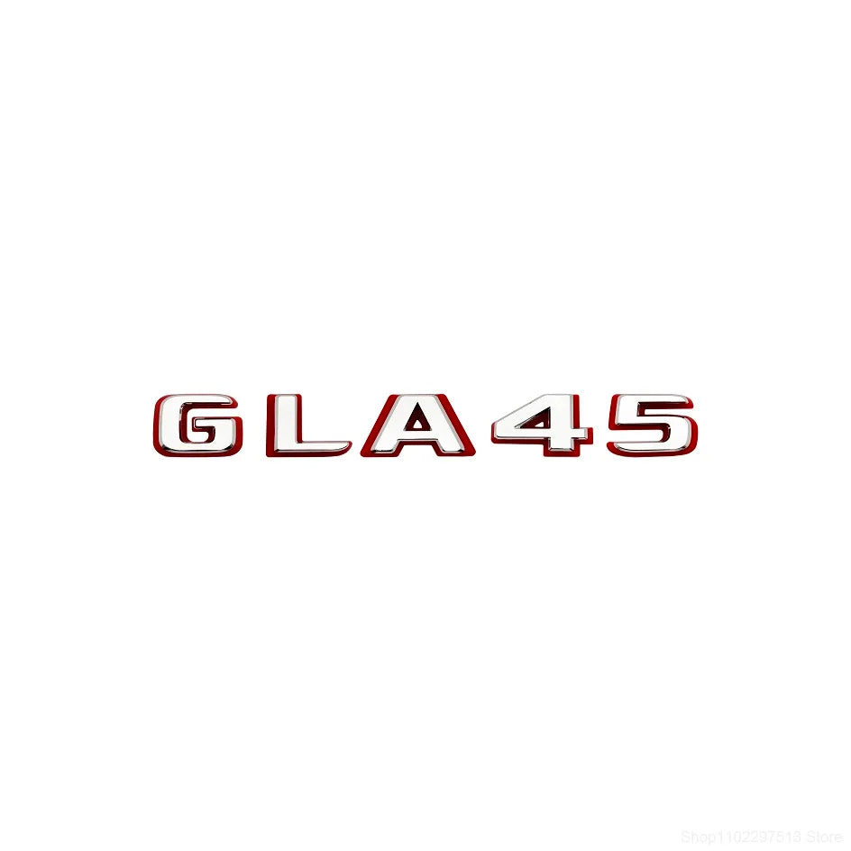 2024 New style Two tone Letters Numbers GLA35 GLA45 GLA45S Turbo 4matic+ for Car Fender Trunk Rear X156 Sticke