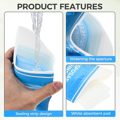 16Pcs Disposable Urine Bags Unisex 900CC Portable Emergency Camping Toilet Urinal Pee Bags for Men Women Kids Car Travel Hiking