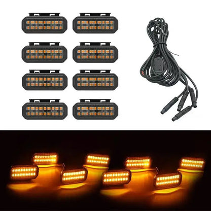 18LED Front Grille Light FOR FOTON TUNLAND V9 Car Daytime Running Light Wheel Eyebrow Lamp For Pickup Offroad 12V led light