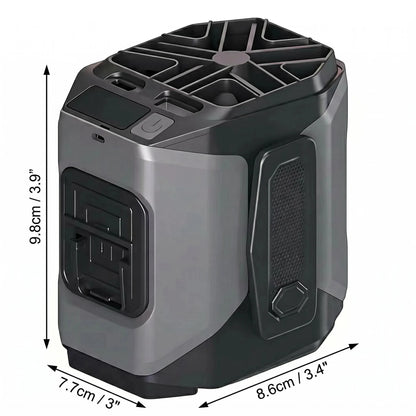 10000mAh Waist Fan Wearable Waist Fan 5 Speeds & Light 40H Hands-Free Cooling for Outdoor Jobsite Travel Long range for outdoor