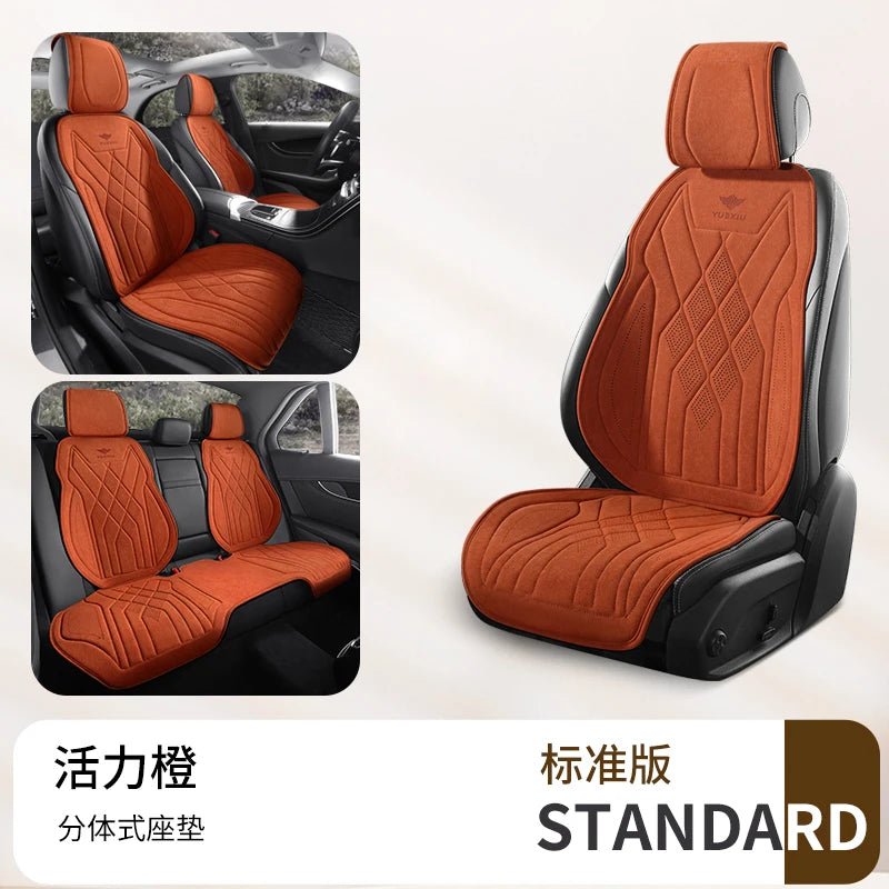 Perforated Suede Seat Cover Universal Four Seasons Cars Seats Covers Breathable Seat Non-slip Luxury Car Rams Latex Seat Cover