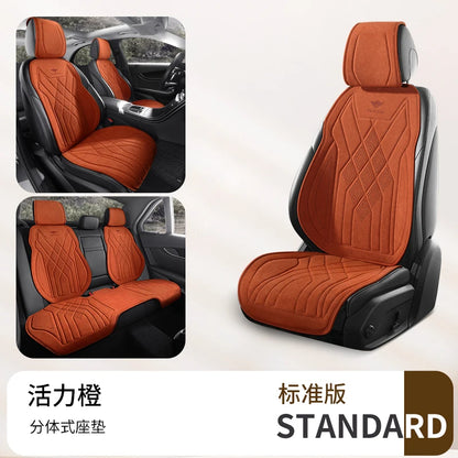 Perforated Suede Seat Cover Universal Four Seasons Cars Seats Covers Breathable Seat Non-slip Luxury Car Rams Latex Seat Cover