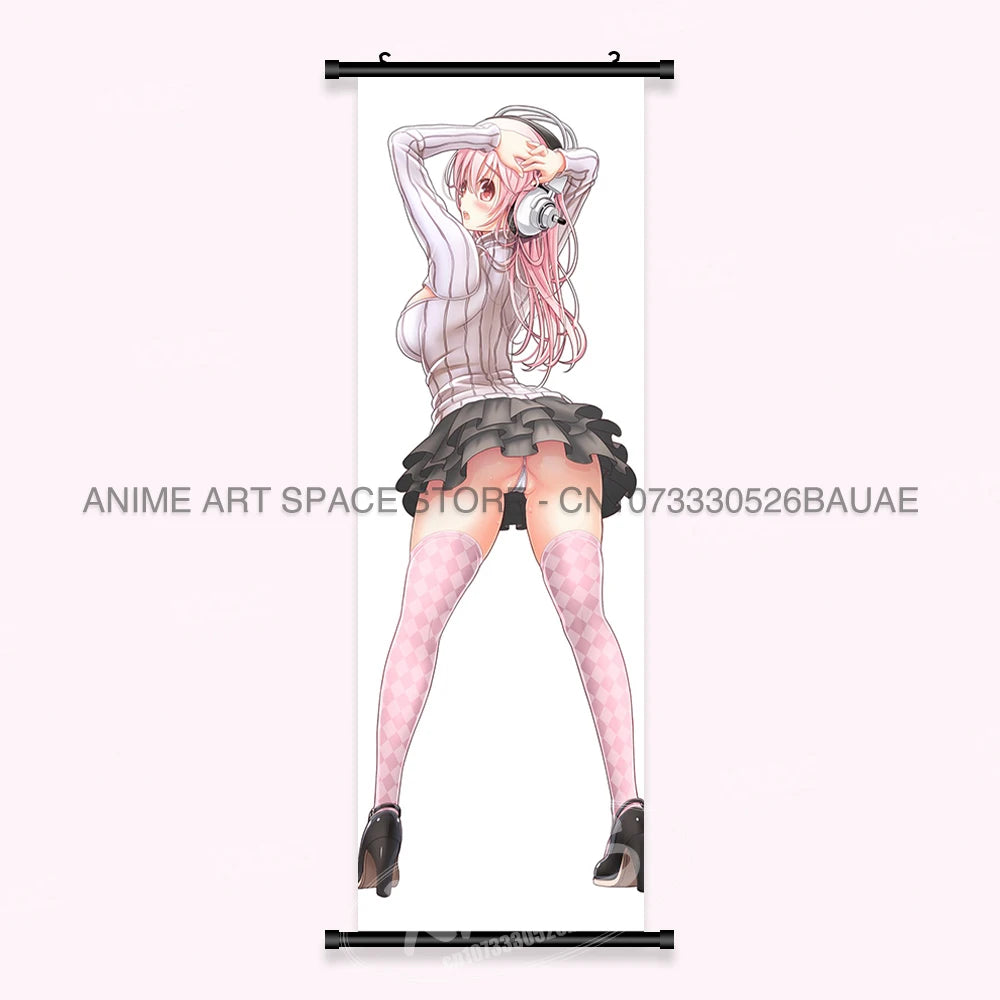 Video game Wall Artwork Canvas Scrolls Picture Anime Movie Role Poster Hanging Painting Print Home Decoration For SUPER SONICO