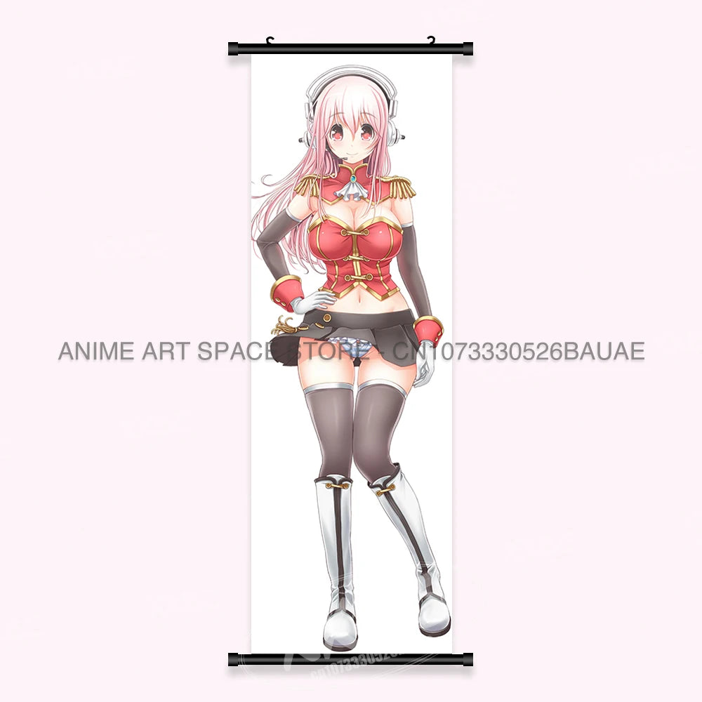 Video game Wall Artwork Canvas Scrolls Picture Anime Movie Role Poster Hanging Painting Print Home Decoration For SUPER SONICO