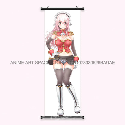 Video game Wall Artwork Canvas Scrolls Picture Anime Movie Role Poster Hanging Painting Print Home Decoration For SUPER SONICO