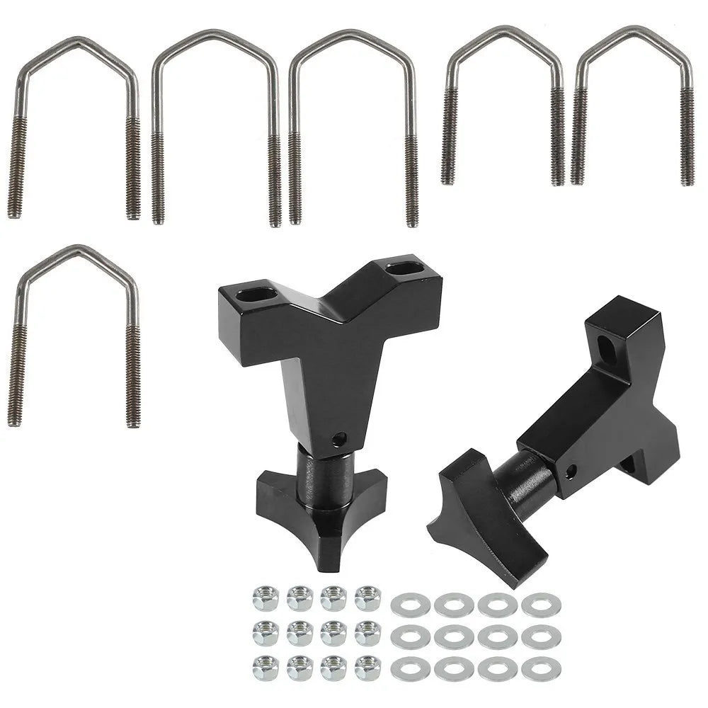 Universal 2Pcs High Lift Mount 1"-2.5" For Front Tube Adjustable Jack Tube Mount Bracket For Jeep Wrangler JK TJ Roof Rack Front