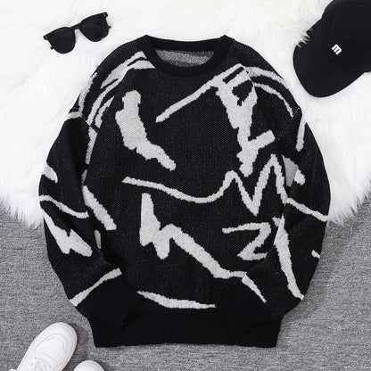 Unisex Sweaters, Casual and Comfortable with Dropped Shoulders, Autumn and Winter Knitwear, Soft Regular-Fit Long-Sleeved Crew Neck Pullovers, Suitable for Everyday Wear, Unisex Tops for Going Out, Men's Knit Pullovers