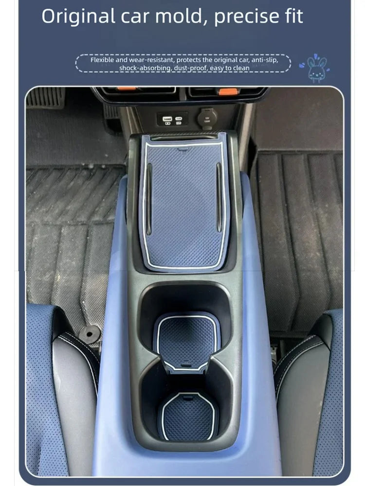 For BYD Dolphin Surf Mini Atto 1 2024 2025 2026 Seagull Car Door Groove Mat Silicone Cup Pad Anti-slip Interior Auto Accessories