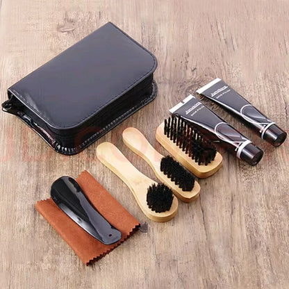 Professional Shoes Care kit Cleaner Set for Sneakers Leather Shoes Cleaning Polishing includes Shoehorn Shoe Polish Brush Cream