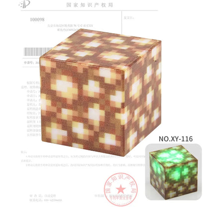 2CM Light-up Magnetic Square Building Blocks Replacement Parts DIY Educational Assembly Street Scene Lamp Bricks Kid Toy