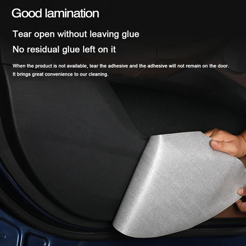 For Zeekr 001 2024 2025，Leather Car Door Anti-kick Pad Front Rear Door Protective Pad Threshold Bar Car Modification Accessories