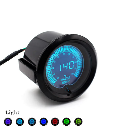 Brand New 2" 52mm EVO 7 Colors LCD Water temp gauge 40-140 Celsius Water temperature meter With Sensor