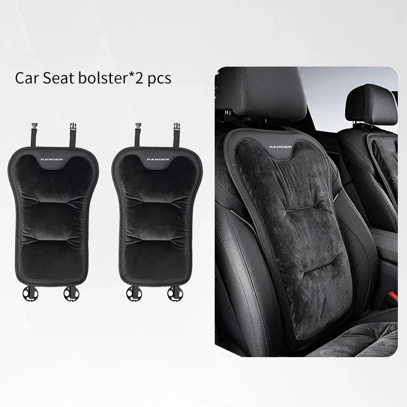 Car Seat Cushion For Ford Ranger T9 T7 T1 Raptor Warm Flannel Thick Plush Universal Rear Seat Backrest Protector Cover