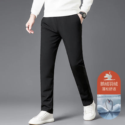 90% Goose Down Trousers High Quality Winter Detachable Keep Warm Pants Male Elastic Waist Thermal Trousers