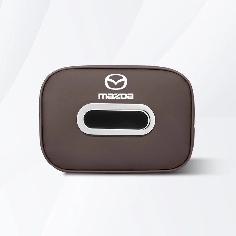 Leather Car Tissue Box Holder Back Seat Multi Storage Bag For Mazda 3 CX5 CX30 MX5 CX3 CX9 CX7 MX3 MX6 CX50 CX60 CX70 CX80 CX90