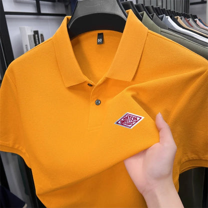 Men's 100% Cotton Polo Shirt -2026 Summer Fashion Casual Short Sleeve, Breathable Lapel Tee，27 Colors, Ideal for Golf and Sports