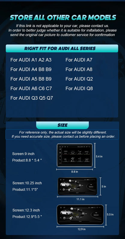 Android 14 Auto Radio CarPlay For Audi A6 C6 4f  For Audi Q7 4L 2005-2015 MMI 2G 3G GPS Car Multimedia Player Navi Stereo DSP