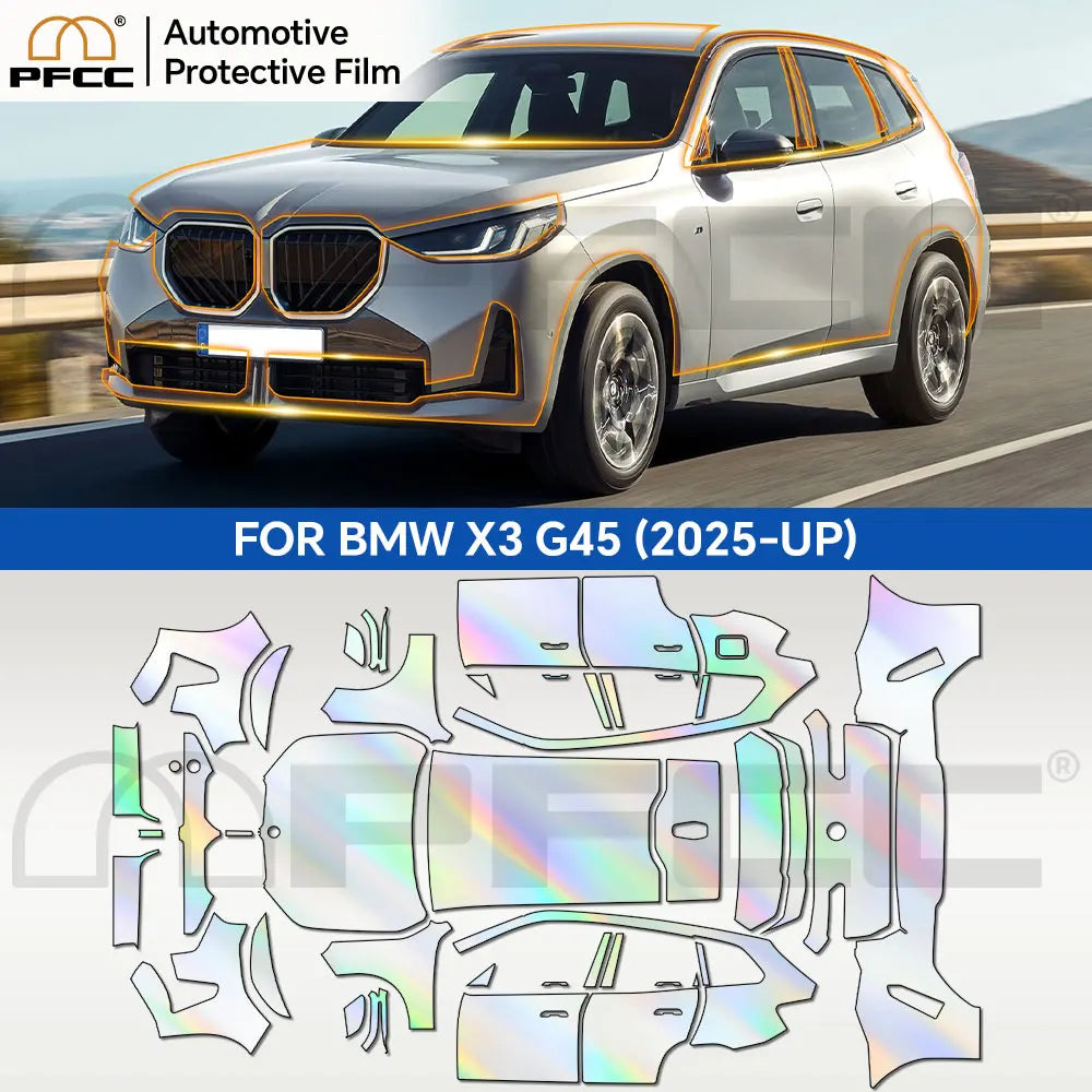 For BMW X3 G45 Sport 30 2025 Full Vehicle Clear Bra PPF Paint Protection Film 9Mil TPU Transparent Anti Scratch Car Wrap Film