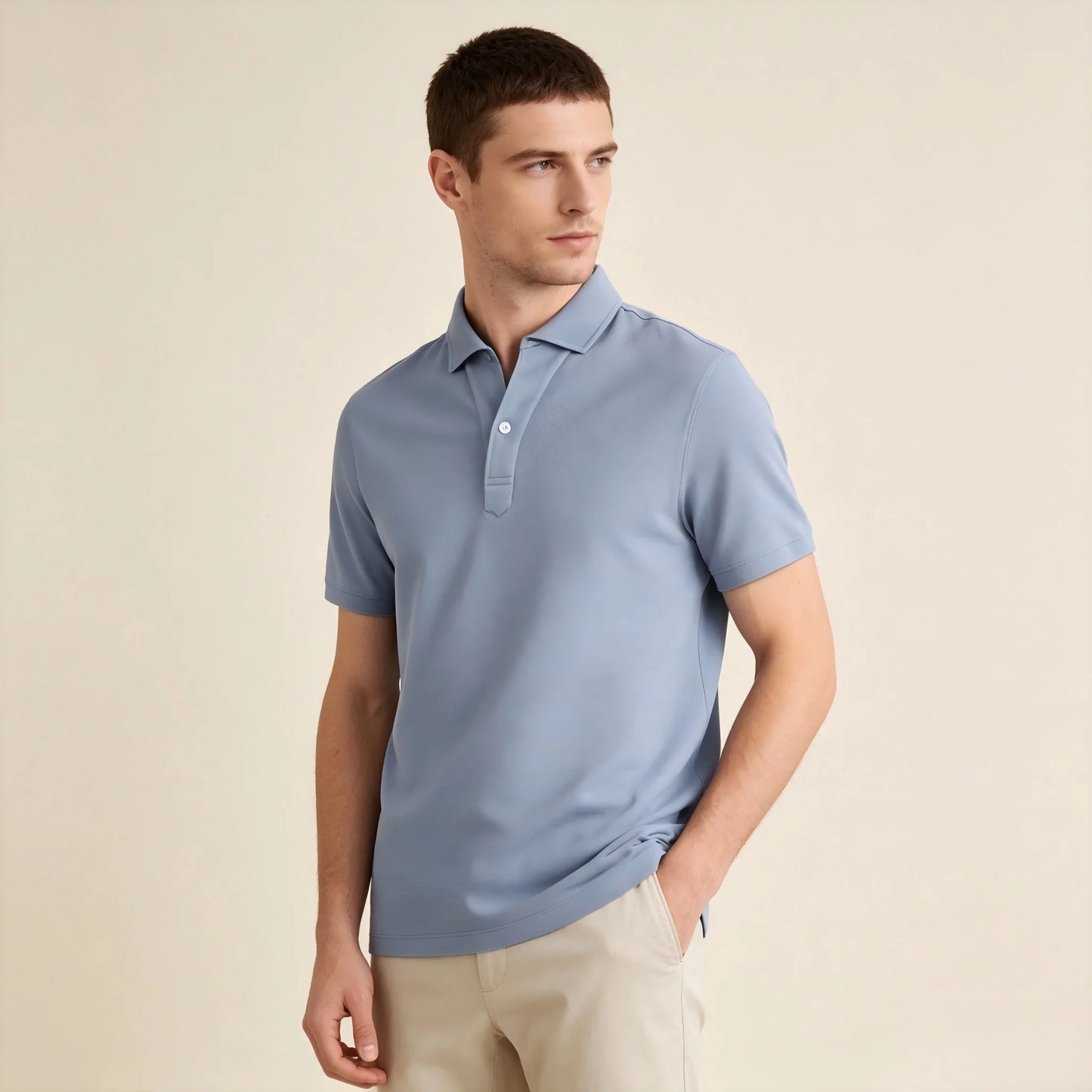 Men's Summer High-end Personalized Trend Polo Shirt Pineapple Jacquard Knit Fabric Breathable Cotton