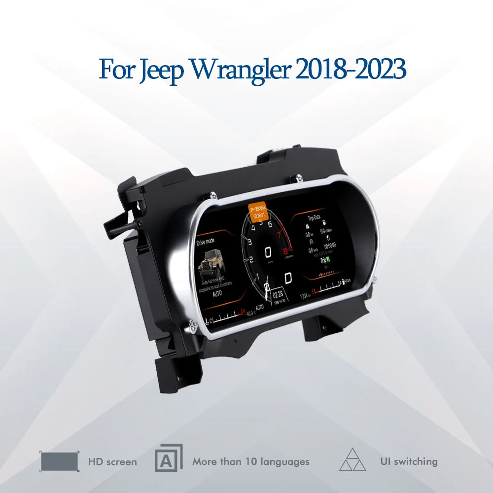 12.3''Digital instrument cluster  For Jeep Wrangler 2018-2023 Odometer, speedometer cluster，Virtual Cockpit