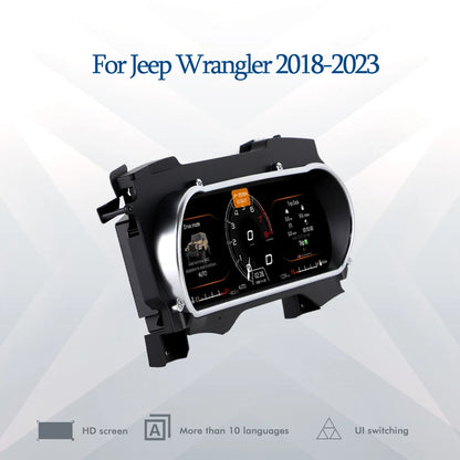 12.3''Digital instrument cluster  For Jeep Wrangler 2018-2023 Odometer, speedometer cluster，Virtual Cockpit