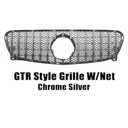 XVIP Chrome Diamonds Style Racing Grille For Mercedes Benz GLA-Class X156 GLA180 GLA200 GLA250 2014-2016 GTR Style Bumper Grille