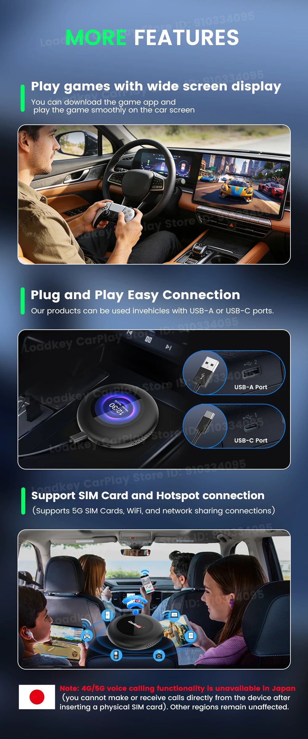 Carlinkit Ultra3 Android Tv Box Android 15 Wireless Carplay Adapter QCM6350 Smart Car Ai Box Carplay For Netflix Youtube 5G LTE