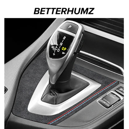 Center Console Gear Shifter Panel Trim Sticker For BMW F20 F21 2012-2019  Made of Alcantara Carbon Fiber Car Interior Accessory