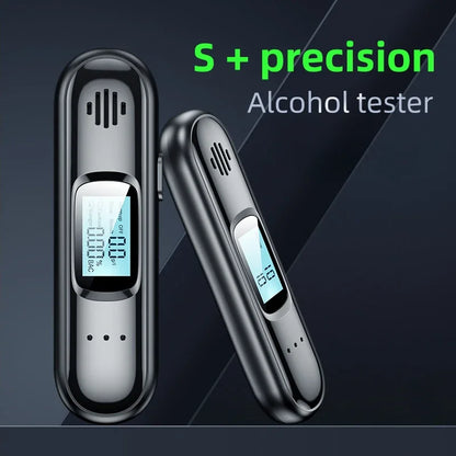 Alcohol Tester Portable Non-contact Breathalyzer Rechargeable With LED Screen Digital Display Automatic Breath Alcohol Test