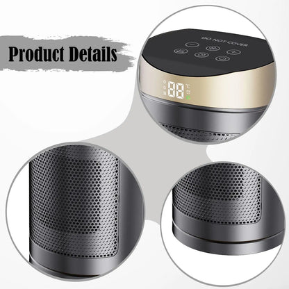 Compact Portable Electric Heater 1500W PTC Heating Fan Heater with Safety Features for Home Office Dorm