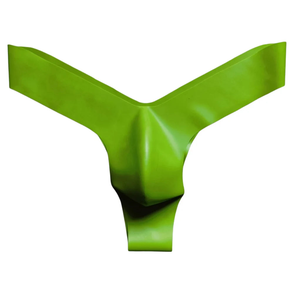 1pc Translucent Mens Latex Thongs Briefs Sexy Seamless Underwear G-String Low Waist T-Back Pouch Lingerie Underpants
