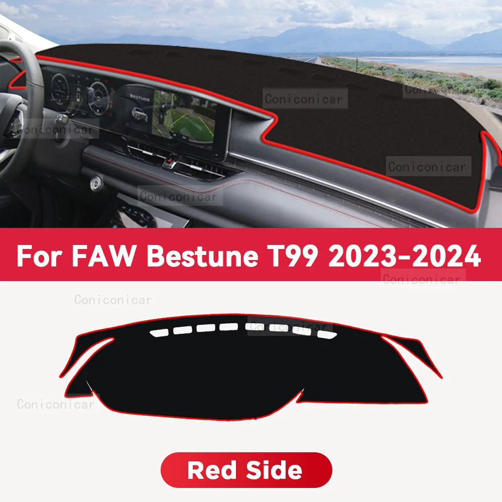 Dashboard Cover Mat Protective Pad  For FAW BESTUNE T99 2023 2024 Car Accessories Dash Board Sunshade Carpet Anti-UV Dashmat