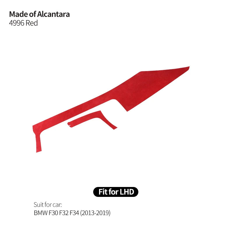 Made of Alcantara For BMW F30 F32 F34 Center Console Dashboard and Instrument Panel Trim Sticker Car Interior Tuning Accessories
