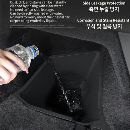 Trunk Side Storage Box Space Optimization Corrosion Resistant TPE Organizer Bins with Lids 1 Pair 2026 Tesla Model Y L LWB Trunk