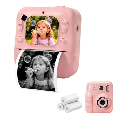New Children's Thermal Printing Camera That Can Take Photos and Record Videos, Mini Portable Educational Toy for Students/Polaroid Camera, Instant Photo Printing, High-Definition Dual Camera, Baby Holiday Gift Mini Dslr/Inkle