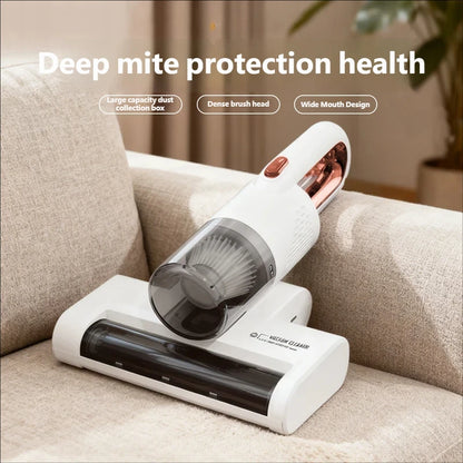 Dust Mite Vacuum Cleaner Powerful Suction High Frequency Tapping Ultraviolet Sterilization for Mattress Bed Mite Removal