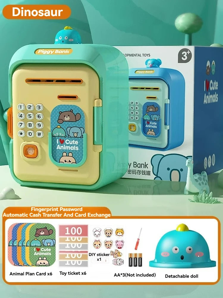 Electronic Piggy Bank Children's Cash Box Password Safe Smart Fingerprint Piggy Bank Automatic Banking Children's Gift Money Box